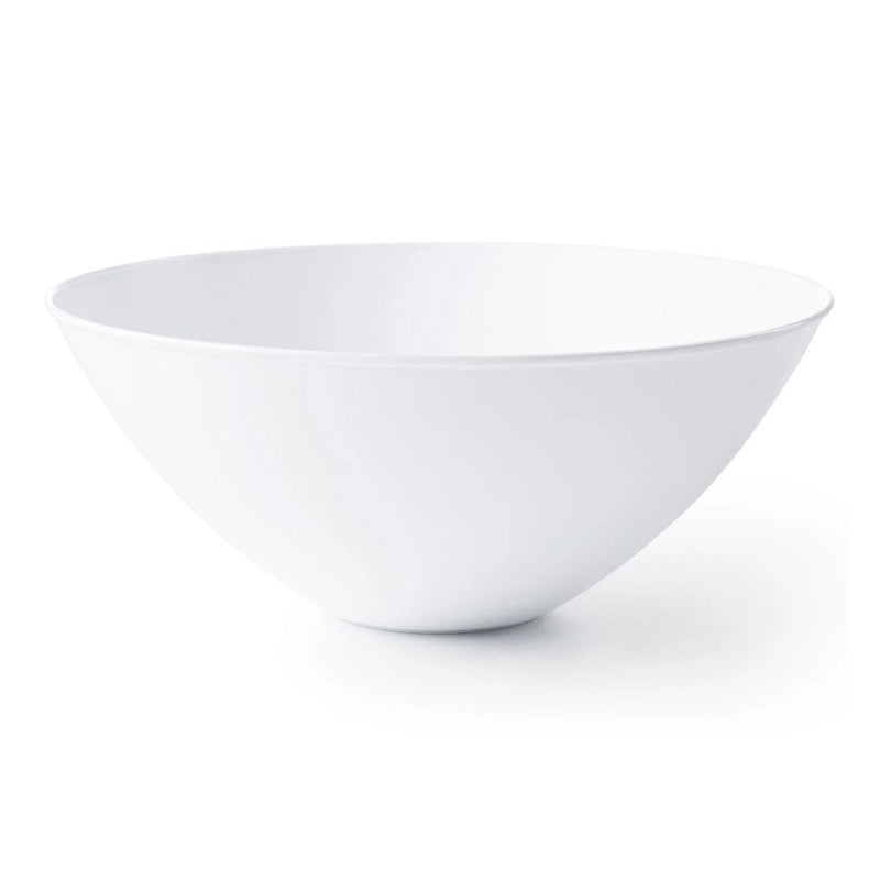 Disposable 1 White Reusable Plastic Serving Bowl - Curve 