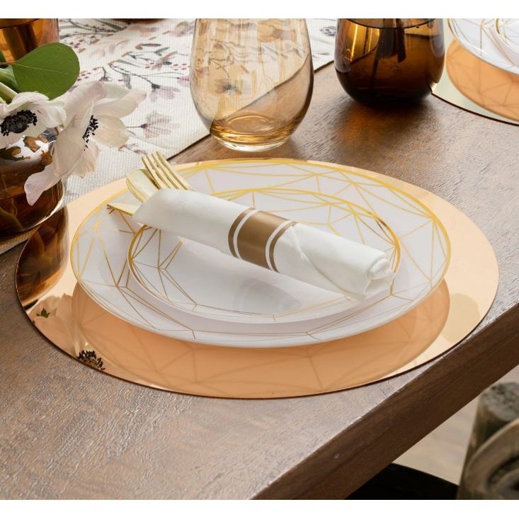 Disposable 10 Gold Reusable Combo Cutlery 