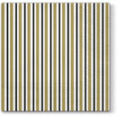 Disposable_Gold & Black Napkin 33x33cm/13in 20pc - Lots Of Stripes