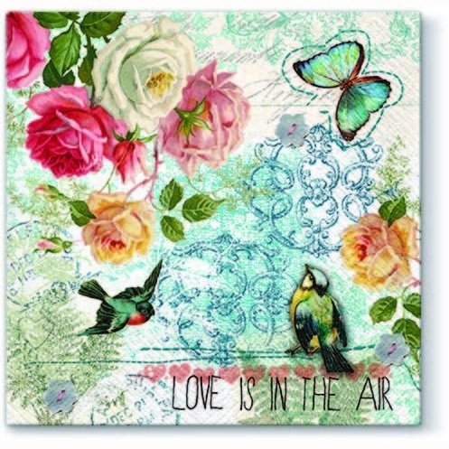 Disposable_Green Napkin 33x33cm/13in 20pc - Love Is In The Air