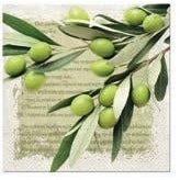 Disposable_Green Napkin 33x33cm/13in 20pc - Greek Olives