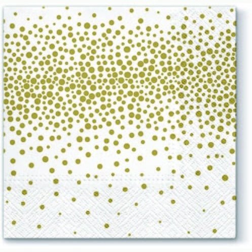 Disposable_Gold Napkin 33x33cm/13in 20pc - Confetti