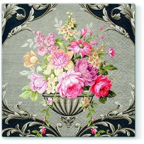 Disposable_Pink Napkin 33x33cm/13in 20pc - Royal Bouquet