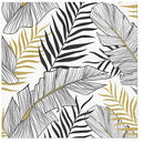 Disposable_Black Napkin 33x33cm/13in 20pc - Exotic Leaves