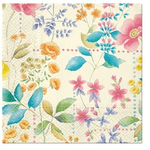 Disposable_Natural Napkin 33x33cm/13in 20pc - Wild Meadow