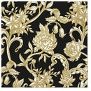 Disposable_Black Napkin 33x33cm/13in 20pc - Baroque Flowers