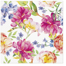 Disposable_Pink Napkin 33x33cm/13in 20pc - Orchid With Peony