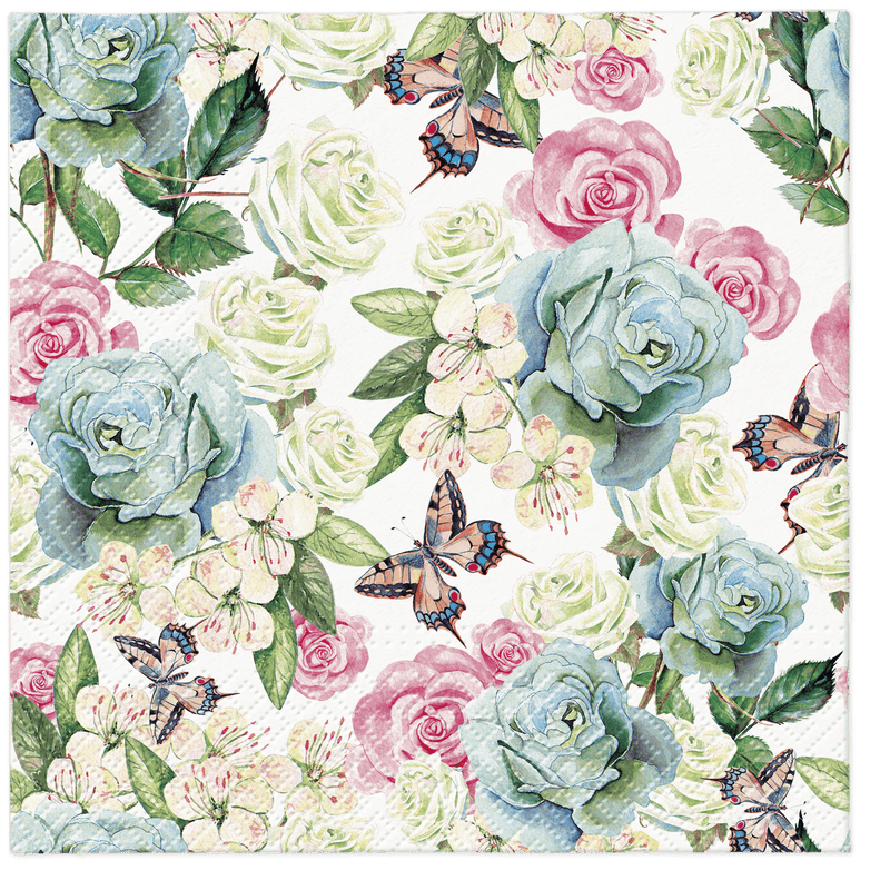 Disposable_Pink Napkin 33x33cm/13in 20pc - Powder Garden