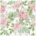 Disposable_Pink Napkin 33x33cm/13in 20pc - Rose Hip Flowers