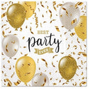 Disposable_Gold Napkin 33x33cm/13in 20pc - Elegant Balloons