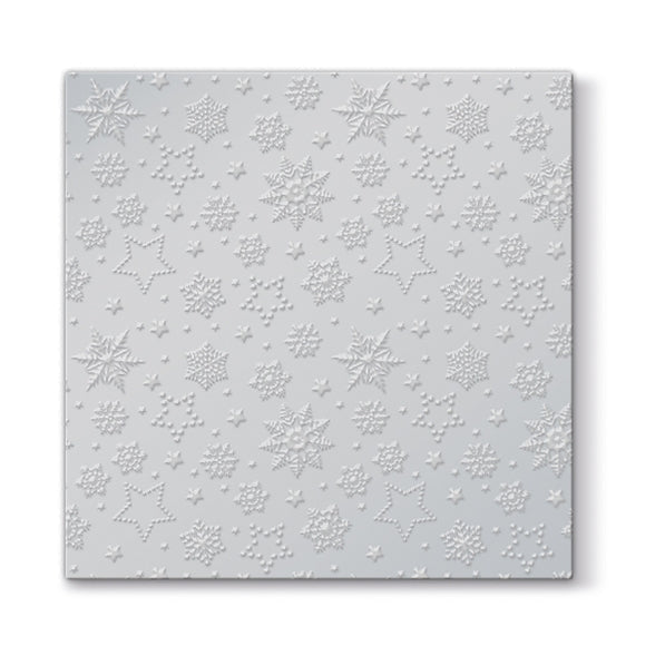 Disposable_Silver Napkin 33x33cm/13in 20pc - Inspiration Winter Flakes