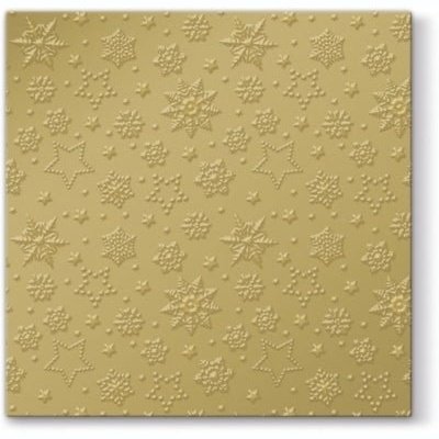 Disposable_Gold Napkin 33x33cm/13in 20pc - Inspiration Winter Flakes