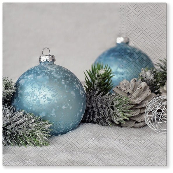 Disposable_Turquoise Napkin 33x33cm/13in 20pc - Arctic Baubles