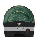 Disposable 32 Green & Gold Reusable Plastic Dinnerware Set - Weave 