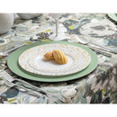 Disposable 10 White & Gold Reusable Plastic Plate 23cm - Pebbled 