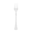 Disposable 50 White Reusable Plastic Forks 18cm - Glamour 