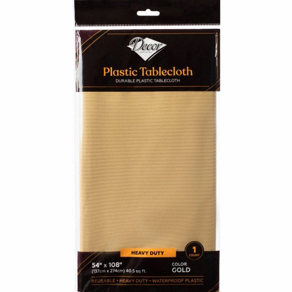 Disposable 1 Gold Tablecloth 138x274cm 