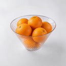 Transparent Reusable Plastic Serving Bowl medium - Hammered