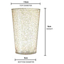 Disposable 20 Gold Glitter Reusable Tumblers 