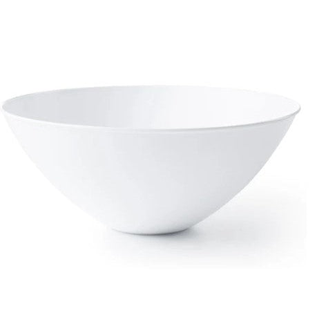 Disposable 1 White Reusable Plastic Serving Bowl - Curve 