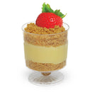 Disposable 10 Transparent Reusable Plastic Mini Mousse Dessert Cups 