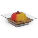 Disposable 12 Transparent Square Reusable Plastic Mini Dessert Plates 