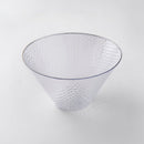 Transparent Reusable Plastic Serving Bowl medium - Hammered