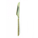 Disposable 12 Gold Reusable Plastic Knives - Pearl 