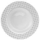 Disposable 10 White & Silver Reusable Plastic Soup Bowl 400ml - Sphere 