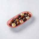 Pink & Gold Reusable Plastic Serving Bowl 30 cm - Edge