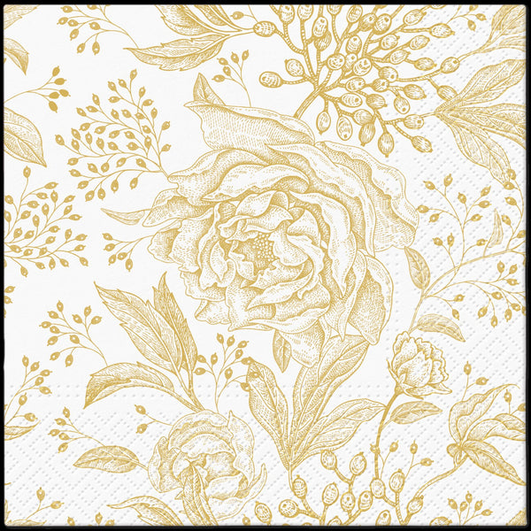 Disposable 20 Gold Napkin 33x33cm/13inch 