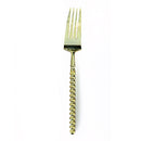 Disposable 12 Gold Reusable Plastic Forks - Pearl 