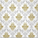 Disposable 20 Silver Napkin 33x33cm - Royal Ornament 