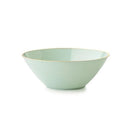 Disposable 10 Turquoise & Gold Reusable Plastic Soup Bowl 400ml - Curve 