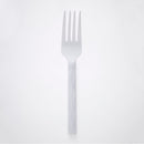 20 Transparent Reusable Plastic Forks 18cm - Diamond