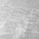 Disposable 1 White & Silver Rectangular Tablecloth 138x274cm - Printed 
