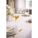 Disposable 5 Transparent & Gold Reusable Wine Cups - Line. 