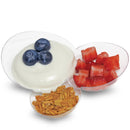 Disposable 12 Transparent Reusable Plastic Mini 3 Sectional Egg Dish 