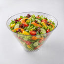 Transparent Reusable Plastic Serving Bowl large - Hammered