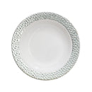 Disposable 10 White & Silver Reusable Plastic Soup Bowl 400ml - Hammered 