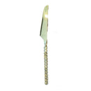 Disposable 12 Gold Glitter & Gold Reusable Plastic Knives - Pearl 