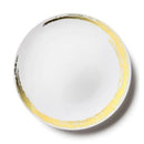 Disposable 10 White & Gold Reusable Plastic Plate 26cm - Whisk 