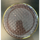 Disposable 32 Pink & Gold Reusable Plastic Dinnerware Set - Weave 