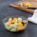 10 Transparent & Gold Reusable Plastic Soup Bowl 450 ml - Edge