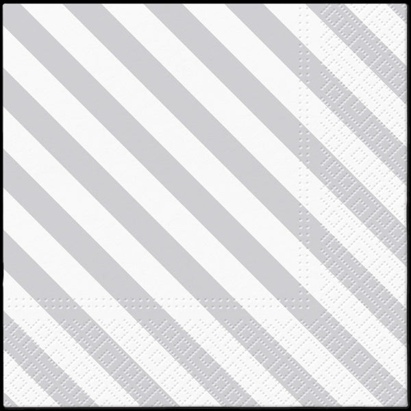 Disposable 20 Silver Napkin 33x33cm/13inch 