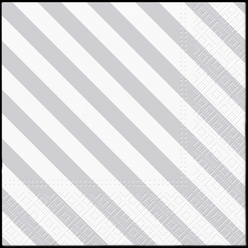 Disposable 20 Silver Napkin 33x33cm/13inch 
