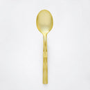 20 Gold Reusable Plastic Spoons 17 cm - Diamond