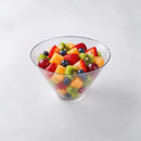 Transparent & Gold Reusable Plastic Serving Bowl small - Hammered