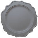 Disposable 12 Silver Reusable Plastic Plate 19cm - Festive 