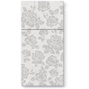 Disposable 25 Silver Pocket Napkin 40x40cm 1/8 folding - Airlaid Subtle Rose 